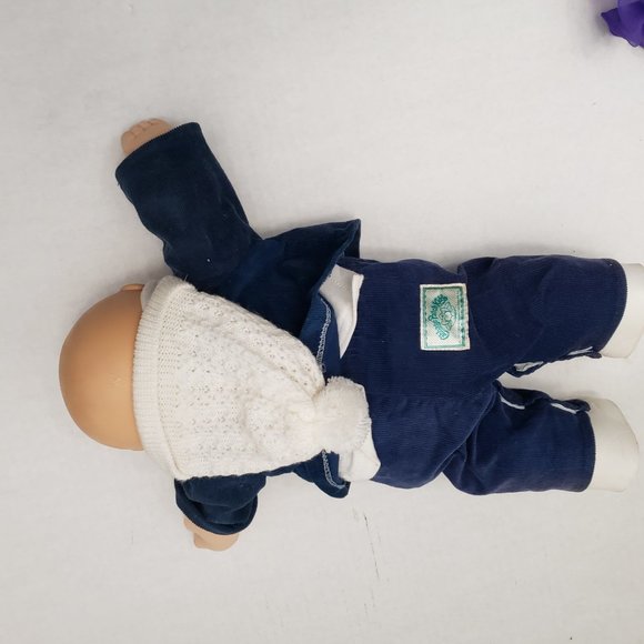 Vintage Cabbage Patch Kids 1978 1982 Original Doll Baby boy Blue Outfit Shoes 80 - Picture 11 of 16